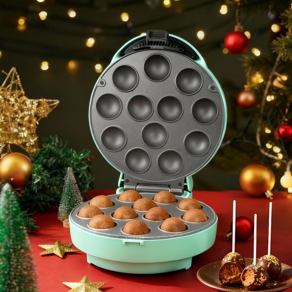 Cake Pop Maker Machine 12-Cavity 1.6 Inch, Electric Cake Pop Set with Flip-Over Even Heating Design