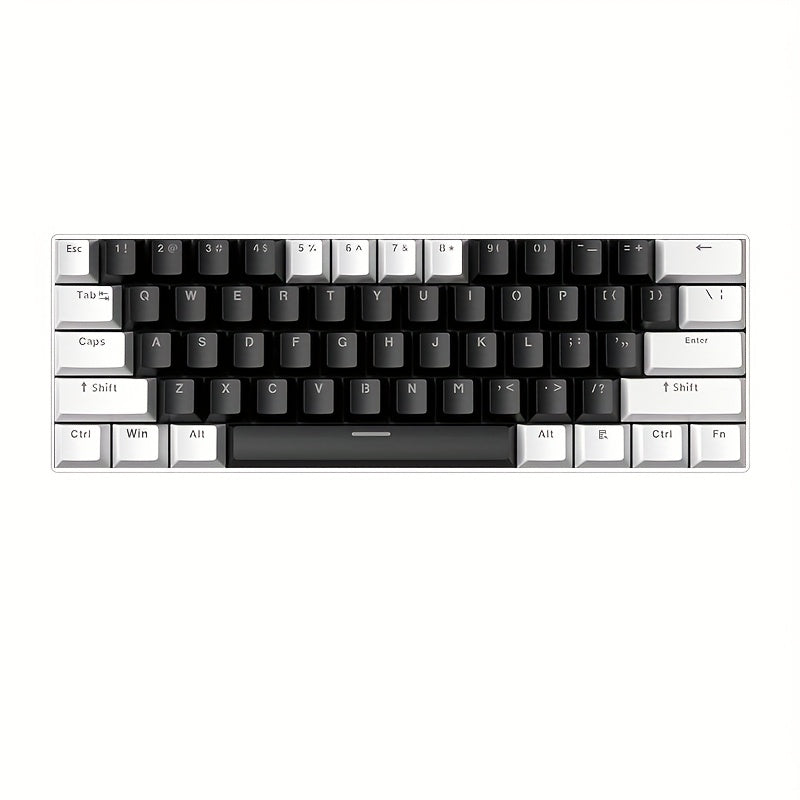 Mechanical Keyboard 61-Key Compact Wired Layout with Blue Switches, RGB Backlighting and Four Color Options