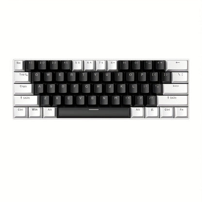 Mechanical Keyboard 61-Key Compact Wired Layout with Blue Switches, RGB Backlighting and Four Color Options