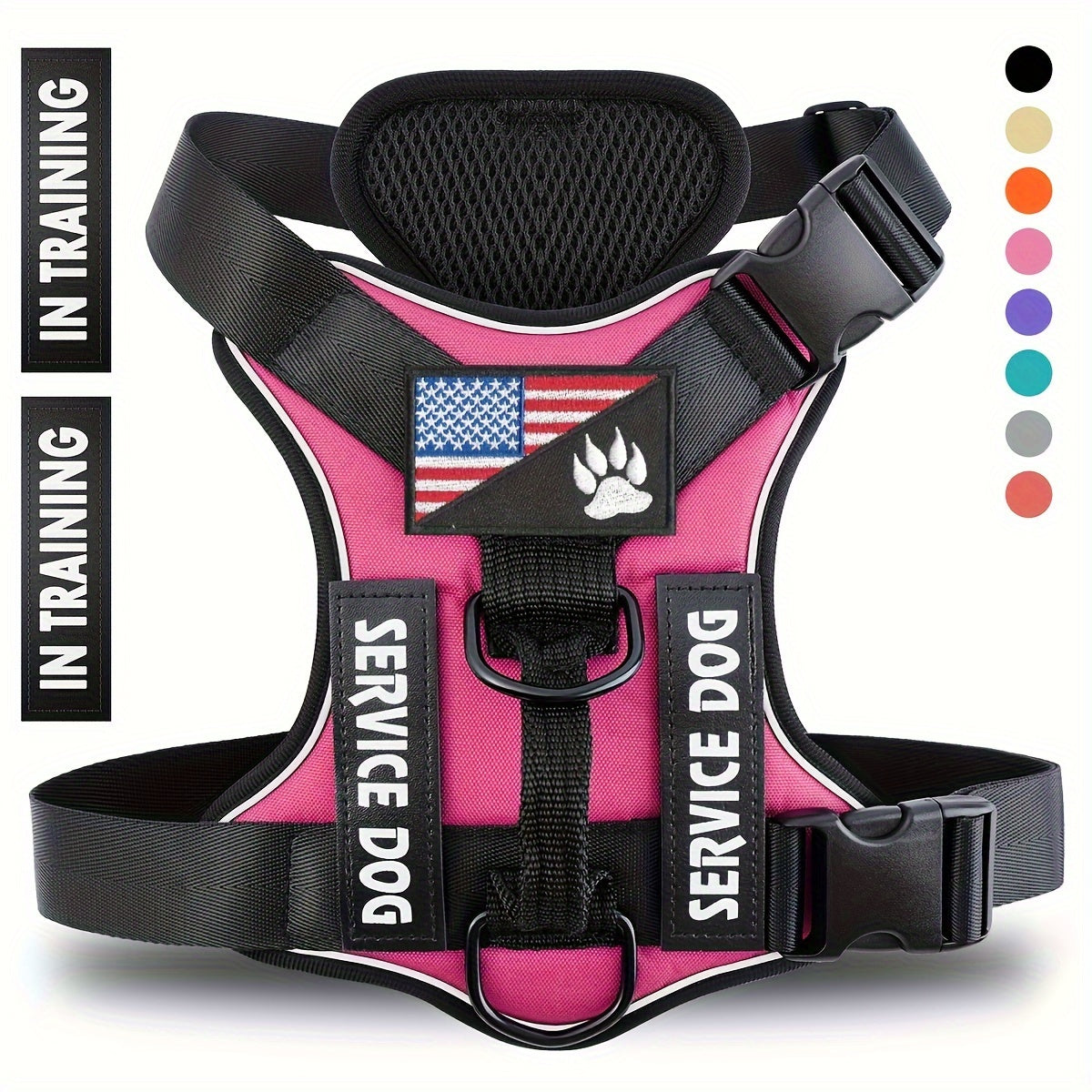 Reflective Dog Harness Vest with Handle Adjustable No-Pull Pet Vest for Walking Running & Training – Easy Control