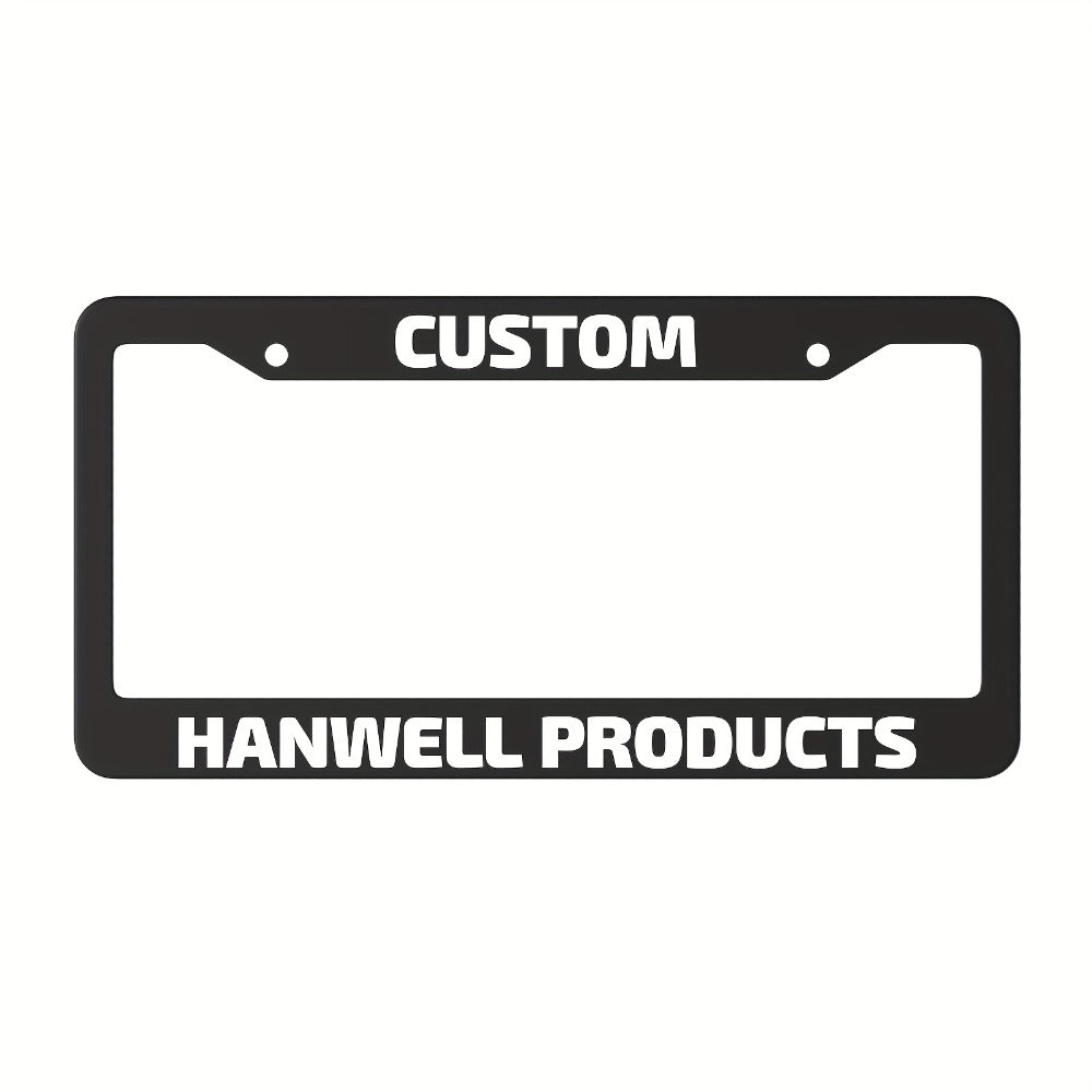 Custom License Plate Frame – 6 Font Styles, Heavy-Duty Weather-Resistant Car Tag Holder, Personalized Front & Rear License Plate Border