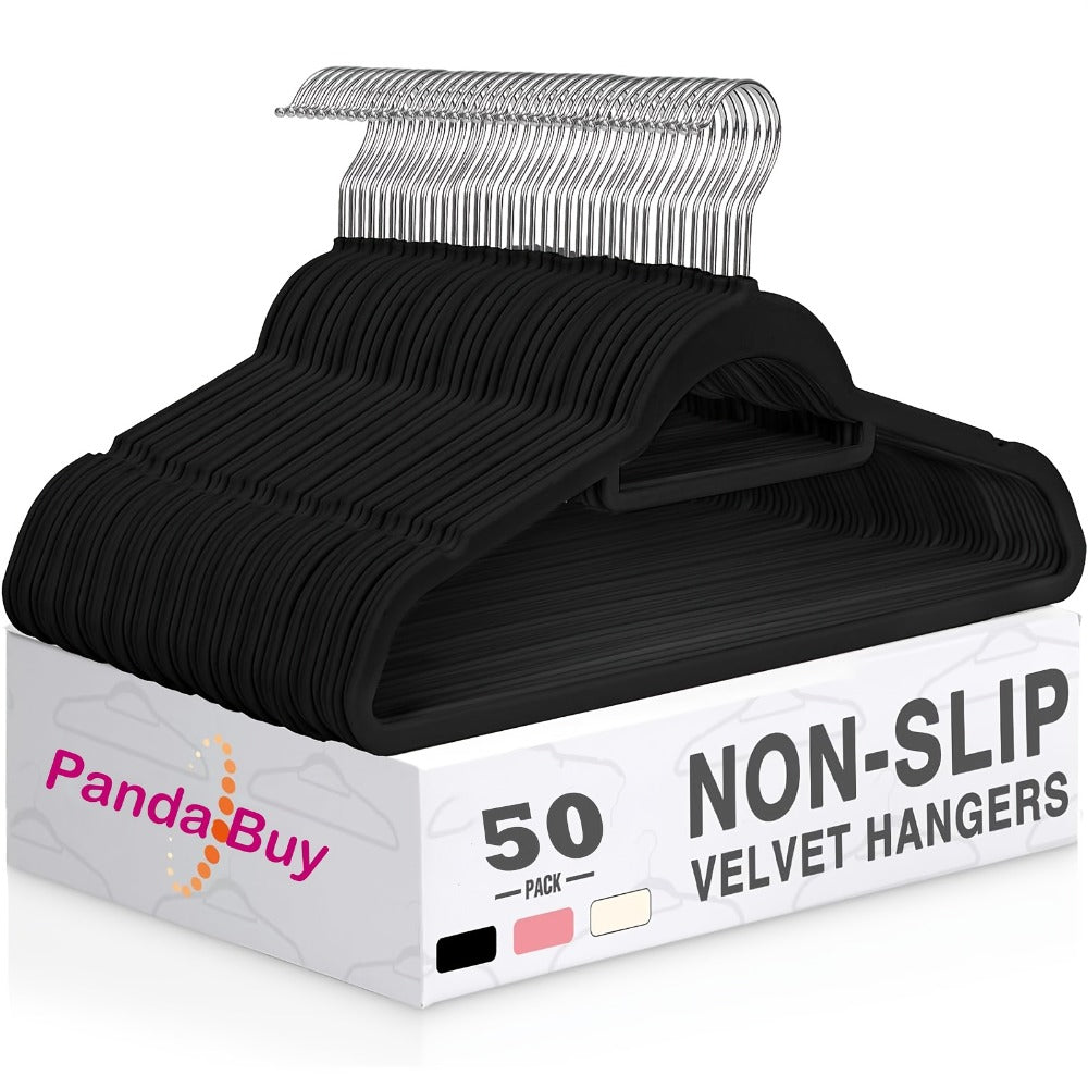 Velvet Hangers Non-Slip Slim Space Saving Clothes Hangers, Premium Flocked Suit Hangers for Closet Organization