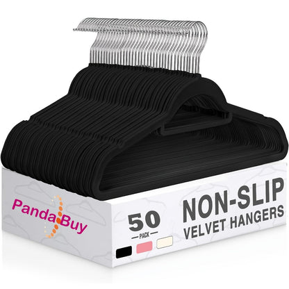 Velvet Hangers Non-Slip Slim Space Saving Clothes Hangers, Premium Flocked Suit Hangers for Closet Organization