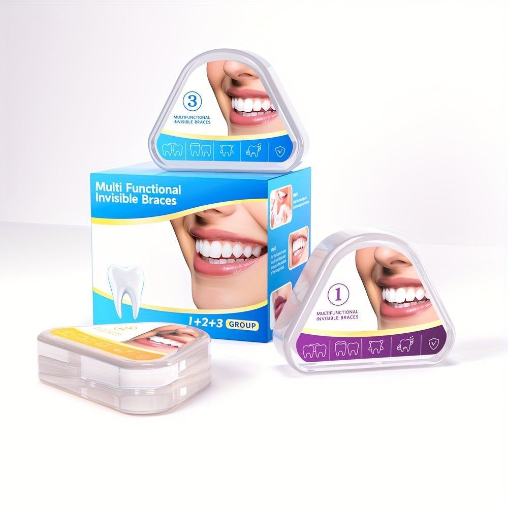 Teeth Straightener 3-Stage Orthodontic Braces Set, Progressive Alignment for Different Periods