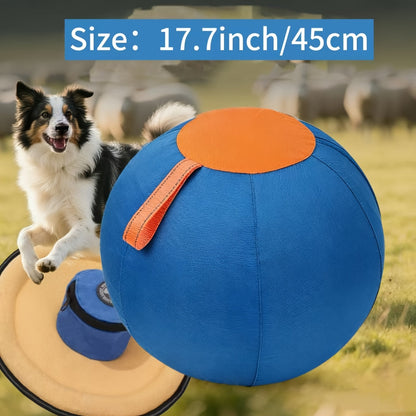 Dog Toy Large Inflatable Bear-Shaped Ball in Blue-Orange or Orange for Indoor and Outdoor Play