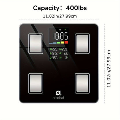 Smart Body Scale 14-in-1, Body Fat Scale with BMI, Mass & 14 Health Metrics, Wireless Bluetooth App Sync