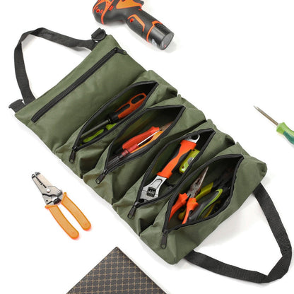 Collapsible Tool Bag Organizer for Hardware Storage | Foldable Tool Kit Bag for Carpentry Electricians Automotive Repairs Outdoor | Portable