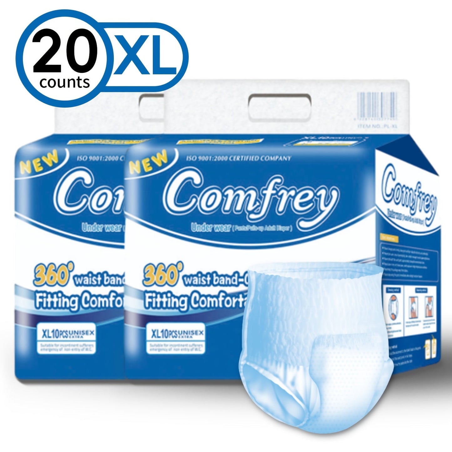 Adult Incontinence Underwear Disposable Pull Ups for Women & Men - Overnight Bladder Control Briefs