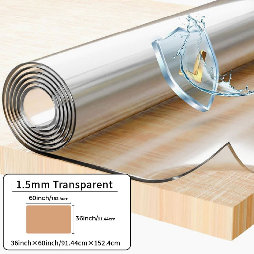 Tablecloth Clear PVC Protector in 1.5mm Thickness with 35 Rectangle and Square Size Options