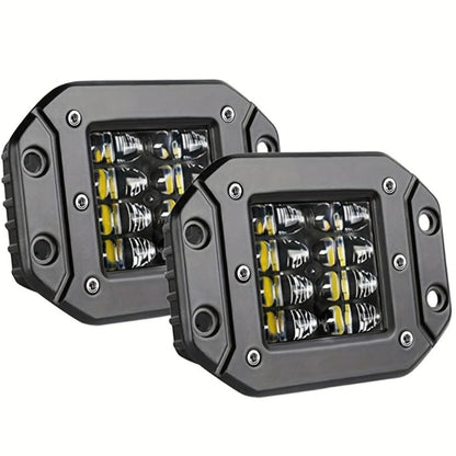 LED Pods 5 Inch 40W Flush Mount Off Road Work Lights – 2 Pack 12V 24V Spot Flood Combo Driving Lights for Truck SUV ATV Jeep 4x4 Pickup