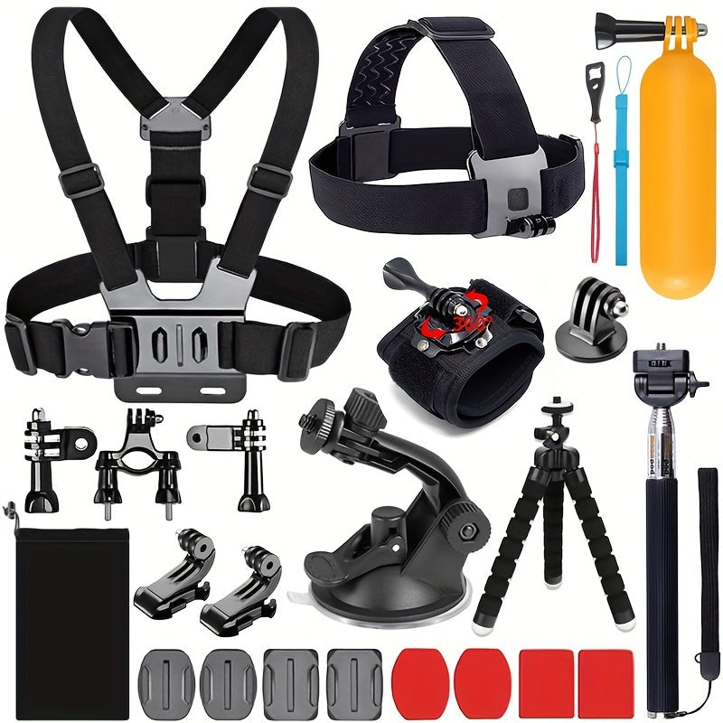 21-in-1 Action Camera Accessory Kit for GoPro Hero 12 11 10 9 8 7 6 5 4, Session, Fusion, Insta360