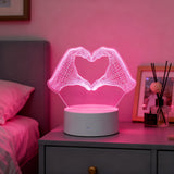 Heart Hand Love White Base