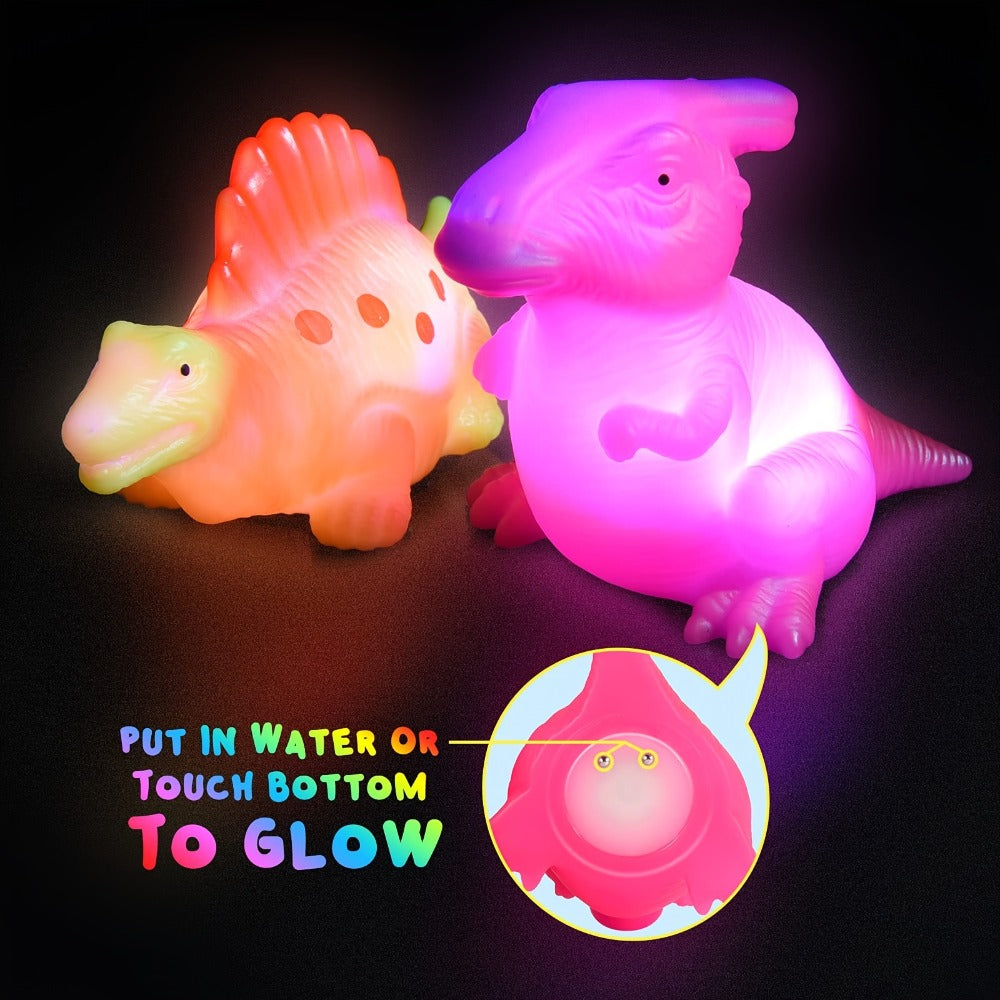 Water-Activated Light-Up Floating Bath Toy Sets in Animal, Marine and Colorful Assortments, 2 to 12 Pieces