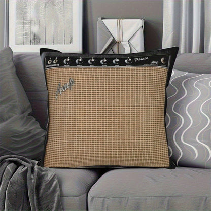 Throw Pillow Cover Guitar Amplifier Music Themed Decorative Cushion Case 18x18 Inch Zipper for Entryways, Bedrooms and Living Spaces