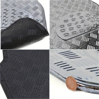 Molded Car Floor Mats, Four-Piece Front and Rear Set with Trim Lines in Six Color Options for Vehicle Footwells