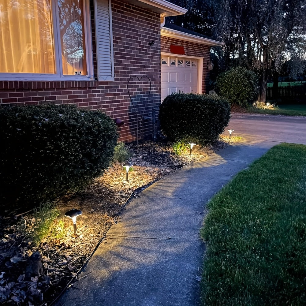 Solar Outdoor Lights 6-Pack IP44 Landscape Stakes with Light Sensor and Color/Warm White Mode