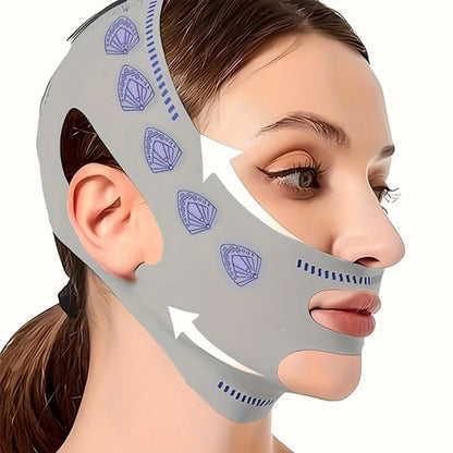 V-Line Face Lift Belt 5-Pack Facial Contouring Lifting Mask with Forehead Lift Band for Makeup, Travel and Everyday Vanity Use