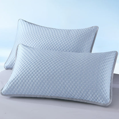Cooling Pillow Cases 2-Pack 3D Ice Bean Texture, Polyester Pillowcases for Summer, Cool Sleep Bedroom Pillow Covers