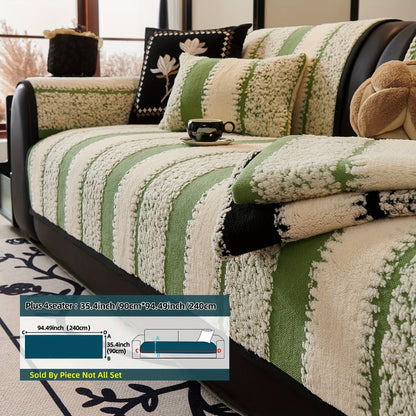 Sofa Cover, Thick Plush Jacquard Couch Pad in Four Colors with Loveseat and Extra-Large Sizes
