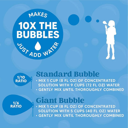 32oz Bubble Solution Refill Concentrate, Makes 2.5 Gallons, Compatible with Bubble Machines, Wands & Blowers