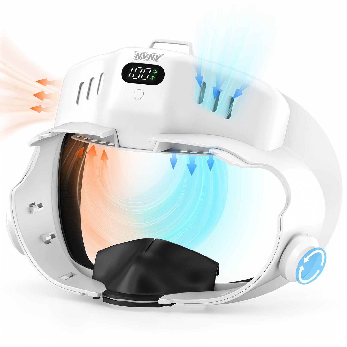 Meta Quest 3 VR Cooling Fan with Anti-Fog Face Pad – Dual Turbo 3-Speed 1000mAh Battery Breathable Face Interface Replacement