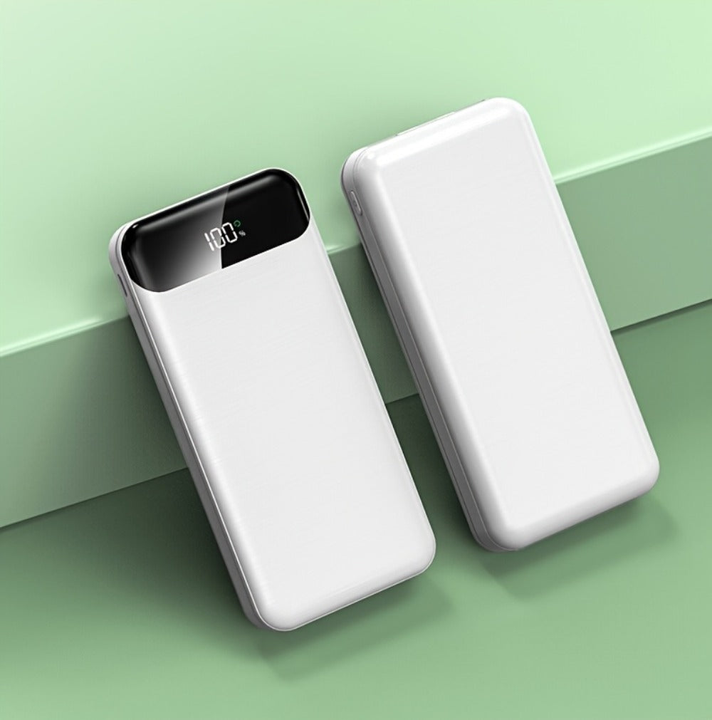 20000mAh Portable Power Bank 2-Pack with LED Display, Fast Charging Type-C & USB for an Everyday Personal Care Routine