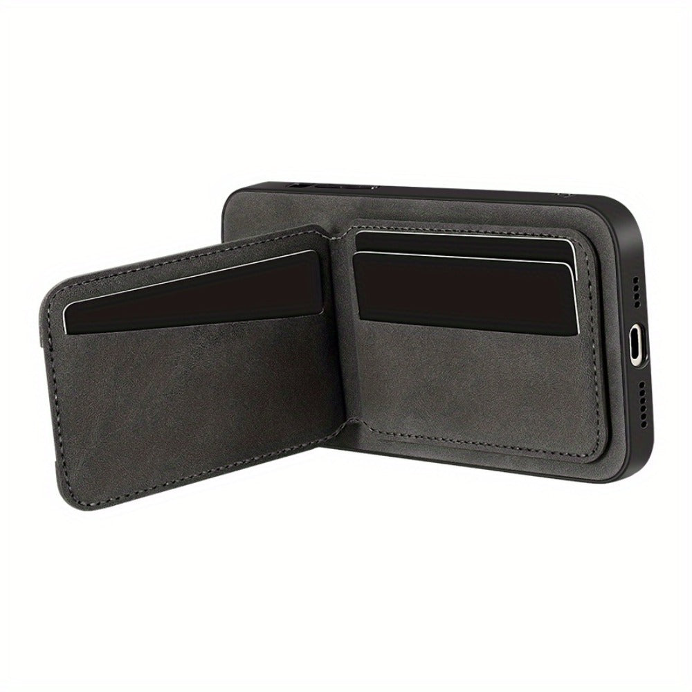 Wallet Phone Case for iPhone 16 Pro Max 16 Pro 16 Plus 16 15 14 13 12 11 Series Luxury PU Leather Flip Cover Card Holder Kickstand Magnetic