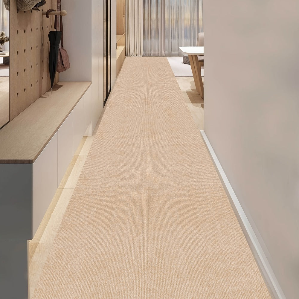 Solid-Color Hallway Runner in Five Neutral Shades with 60 cm Width and Four Listed Lengths