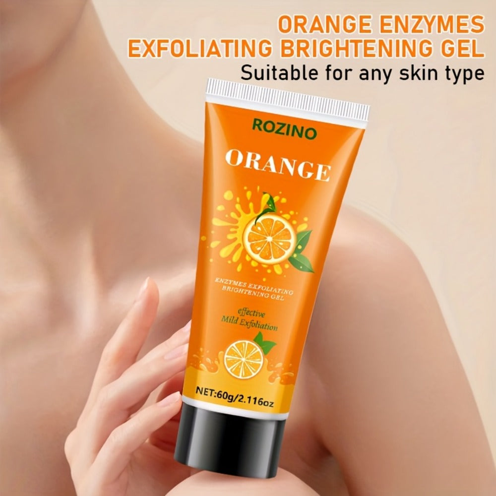 Orange Enzyme Cleansing Gel 60g Aloe Vera Hyaluronic Acid Vitamin C Gentle Exfoliating Deep Pore Cleansing Brightening Moisturizing Face
