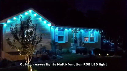 RGB Eave String Light Kit from 50ft to 400ft with Plug-In Adapter, App and Handheld Remote