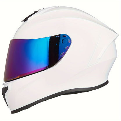 Motorcycle Helmet Full-Face Design in Three Shell Colors, S-XL Sizes, Washable Liner and Multi-Vent Layout