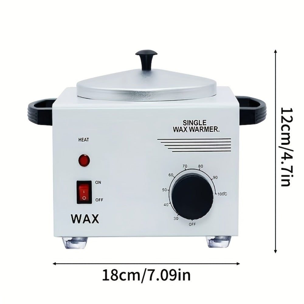 Electric Wax Warmer Kit Adjustable Temperature 0-100°C Aluminum Pot Anti-Scald – Professional Hair Removal Wax Heater Machine for Body Legs