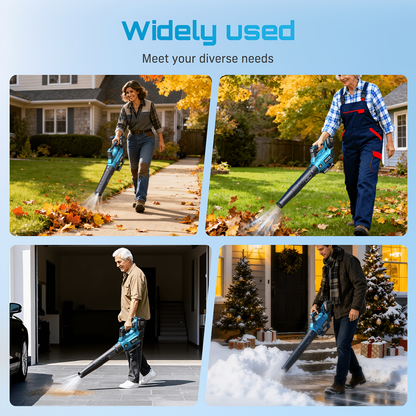 Cordless Leaf Blower 780CFM 40V Brushless, Seesii with 2x4000mAh Batteries & 2 Chargers, Turbo Button