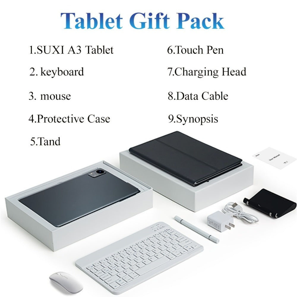 Android Tablet 10.1-Inch with Android 14, 4G LTE Dual SIM, T606 Octa-Core and 256GB Internal Storage