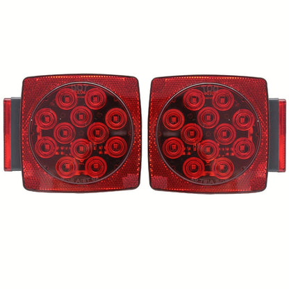 12V LED Trailer Tail Lights Kit – Stop, Turn Signal, Brake & License Plate Light for Trailers Under 80" – Boat, RV, Camper, Truck