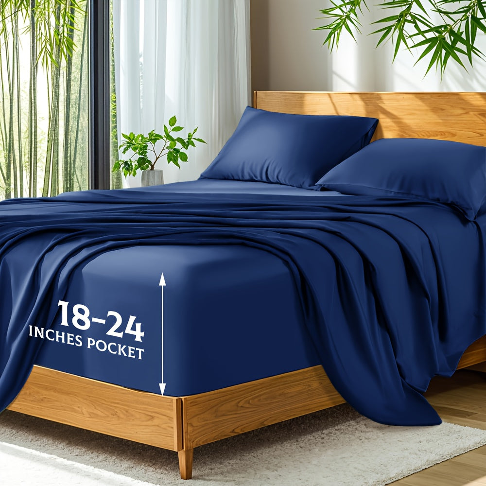 Bamboo Bed Sheets Set Twin Full Queen King for Entryways, Bedrooms and Living Spaces, with the Listed Configuration