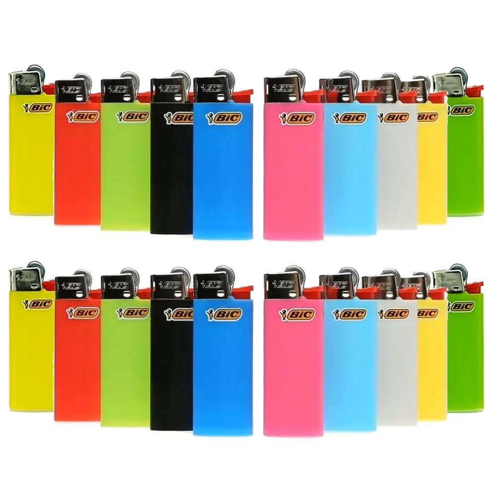 BIC Classic Pocket Lighters Bulk, Assorted Colors, Reliable Windproof Flame for Candles Fireplace Camping Grill