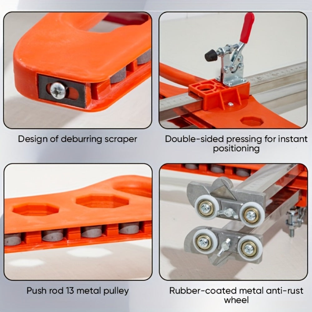Drywall Scoring Knife 23-Wheel Foldable Gypsum Board Cutter with Adjustable Guide & Handle