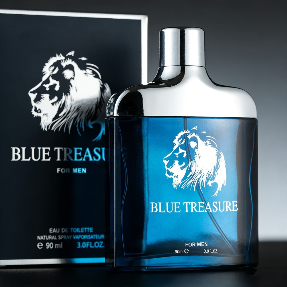 Eau de Parfum Men 90ml Cologne Spray Deep Blue Aquatic Scent Luxury Fragrance for Daily Wear Date Night Holiday Gift for Him 3.04 Fl Oz