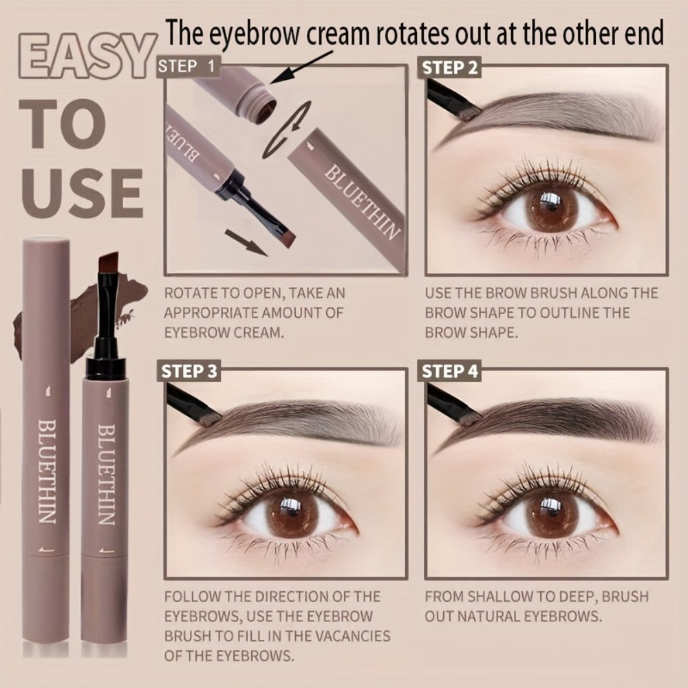 Waterproof Eyebrow Pencil Double-Ended Micro Precision Tip – Smudge-Proof Brow Definer, for Makeup, Travel and Everyday Vanity Use