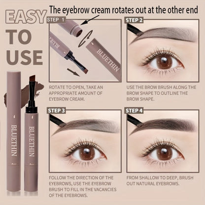 Waterproof Eyebrow Pencil Double-Ended Micro Precision Tip – Smudge-Proof Brow Definer, for Makeup, Travel and Everyday Vanity Use