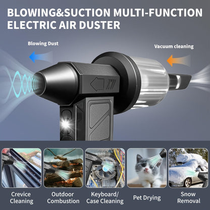 Handheld Electric Air Blower & Dust Collector with Digital Display - Wireless High-Speed Turbine Fan