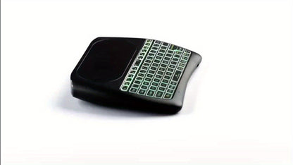 Wireless Mini Keyboard with Large Touchpad & 7-Color Backlight, Bluetooth & 2.4G Dual Mode Handheld Keyboard Remote Control