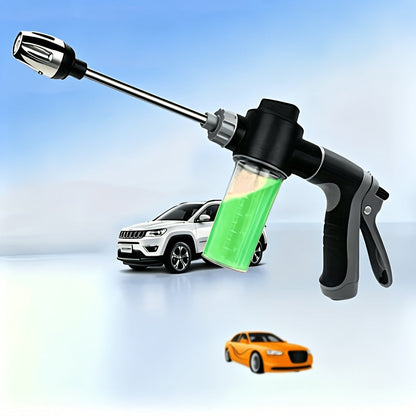 High Pressure Car Wash Spray Gun with Adjustable Nozzle – 3/4" & 1/2" Quick Connect, Multi-Function Garden Hose Sprayer for Car Cleaning