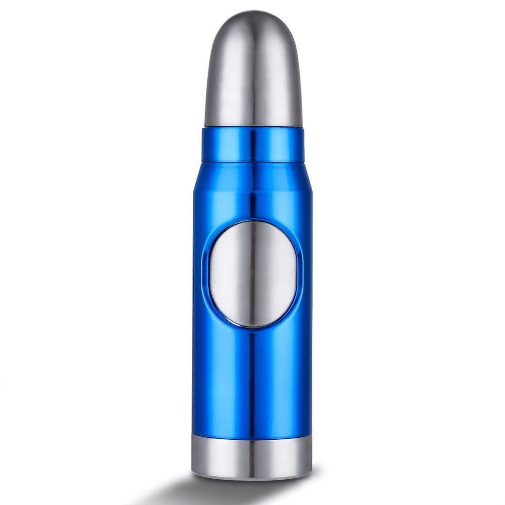 Blue Refillable Butane Torch Lighter with Adjustable Jet Flame, Wide Nozzle and Gift Box Included