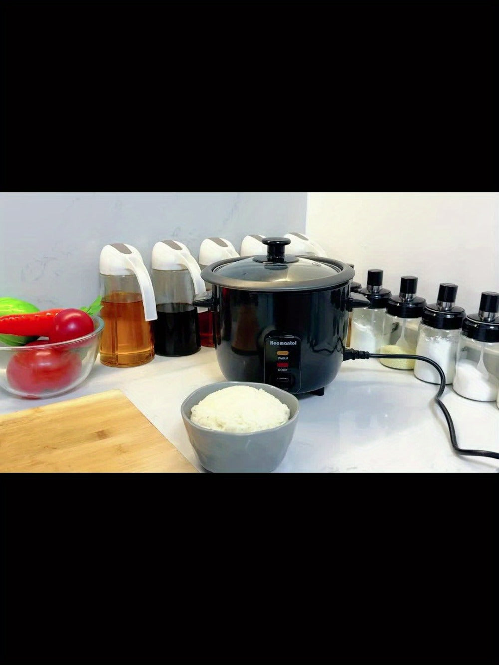 Rice Cooker & Yogurt Maker 3-Cup Nonstick, 1.5Qt Multicooker with Auto Keep, One-Touch Operation
