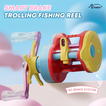 Baitcasting Reel with DC & Magnetic Brake System – 7.2:1 Gear Ratio, 5+1 Metal Bearings, Drag Alarm, Left/Right Hand