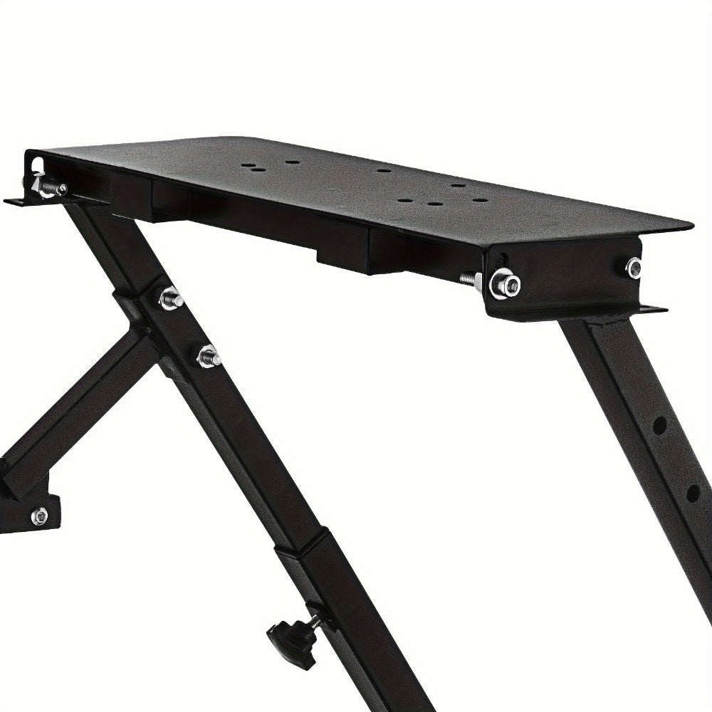 Racing Wheel Stand Height Adjustable 22"-30" Steel Driving Simulator Cockpit, Compatible with Logitech G25 G27 G29 G920