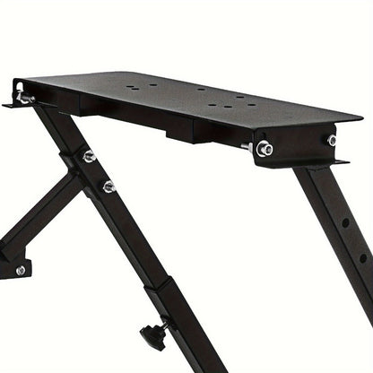 Racing Wheel Stand Height Adjustable 22"-30" Steel Driving Simulator Cockpit, Compatible with Logitech G25 G27 G29 G920