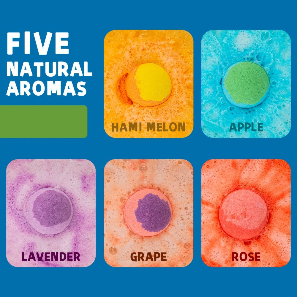 Ocean Bath Bombs Gift Set 20pcs Sea Themed Fizzy Bath Salt Balls Fun Treasure Shapes Colorful, for Bath Time, Home Spa and Personal Care